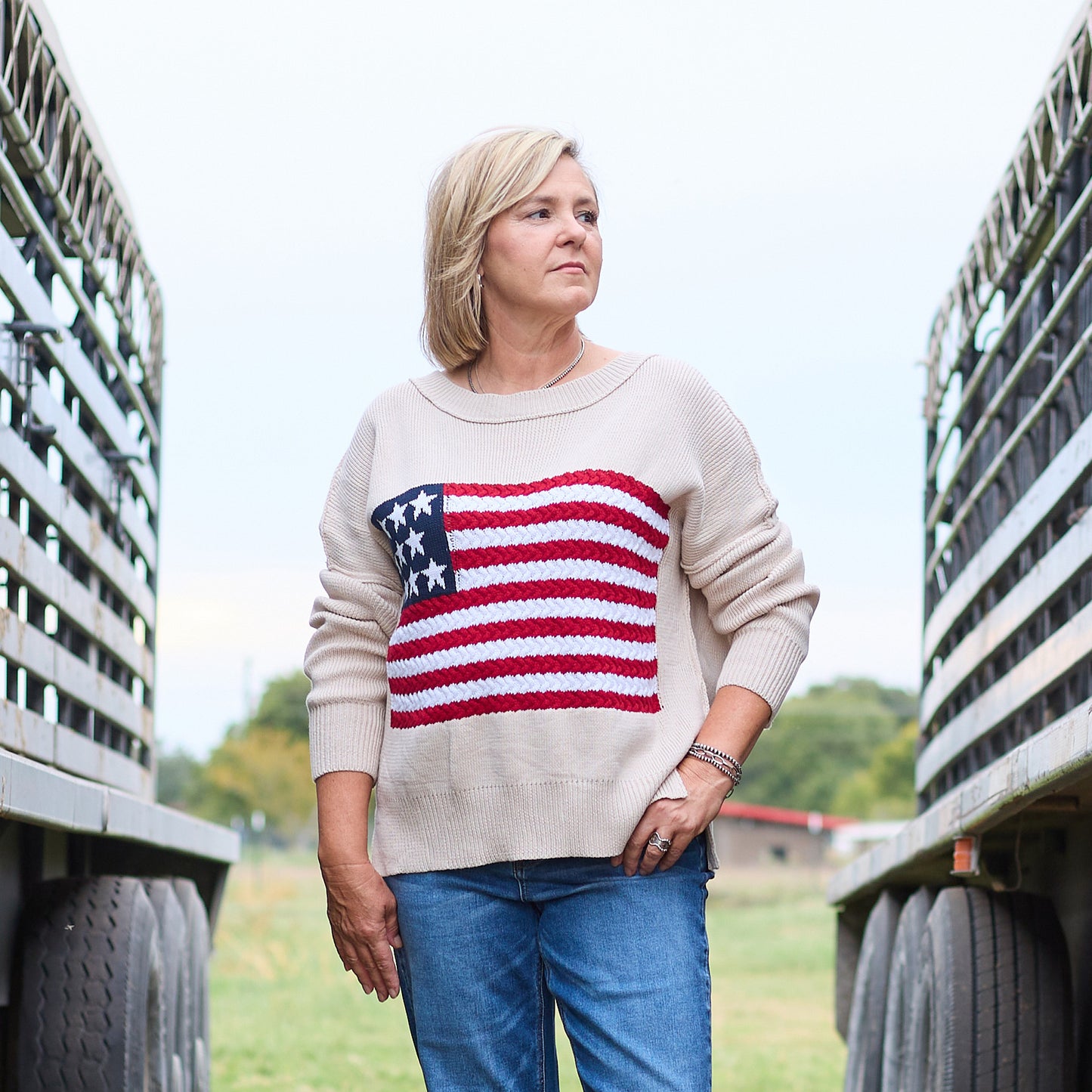 RL FLAG KNIT SWEATER