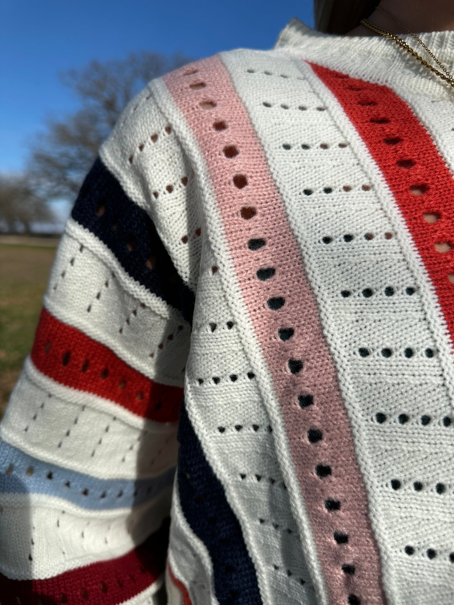 IVORY MULTI SWEATER