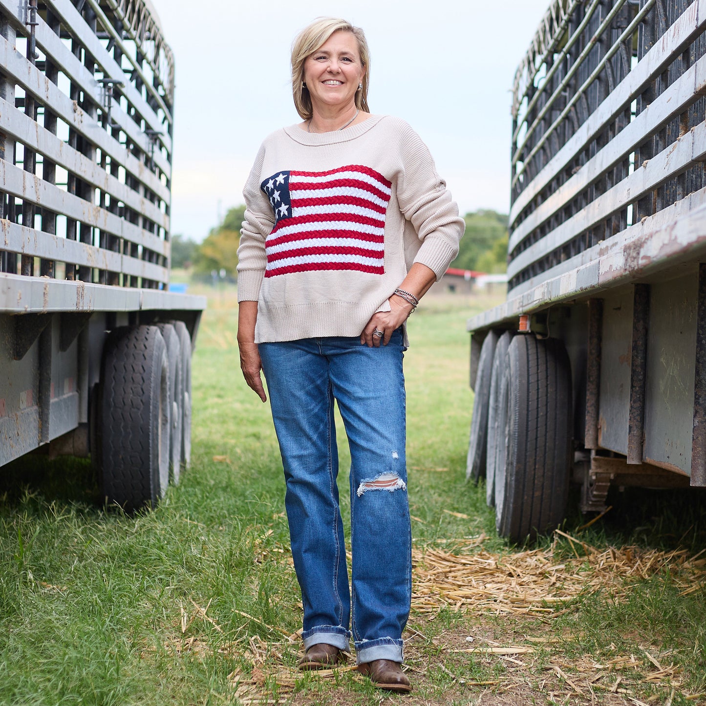 RL FLAG KNIT SWEATER