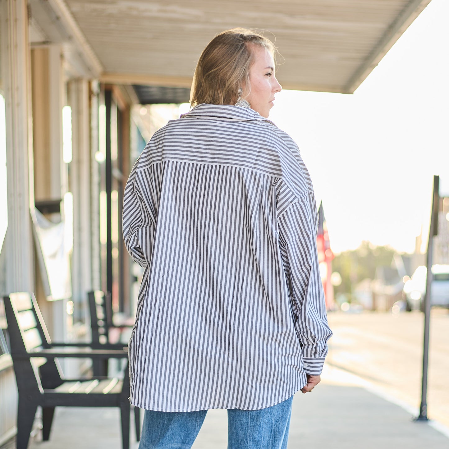 STRIPED BUTTONDOWN OVERSIZED SHIRTS